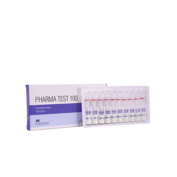 PHARMA TEST 100 -Testosterone Base -100 MG/ML -10 X 1 ML AMPULE
