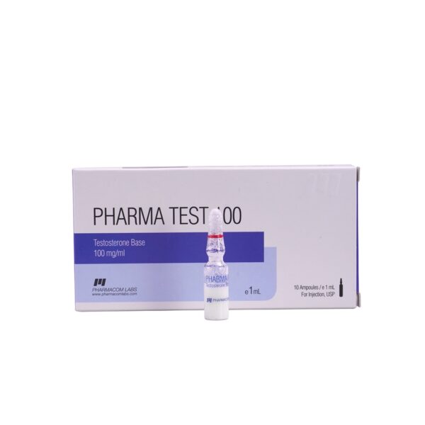 PHARMA TEST 100 -Testosterone Base -100 MG/ML -10 X 1 ML AMPULE