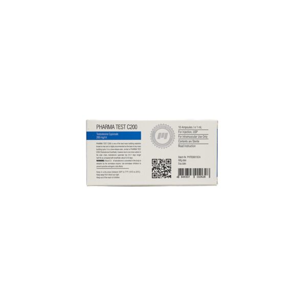 PHARMA TEST C 200 -Testosterone Cypionate -200 MG/ML -10 X 1 ML AMPULE