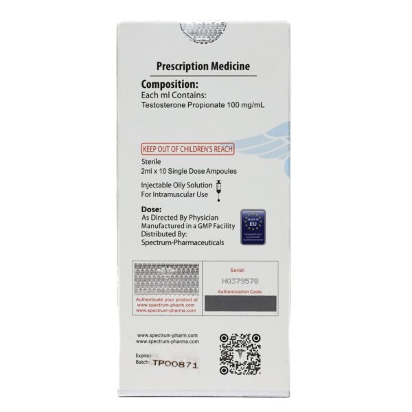 TESTOP (6) TESTOP -Testosterone Propionate -100 MG/ML -10 X 2 ML AMPULE